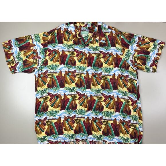 Reyn Spooner Other - VTG 90s Reyn Spooner Mens Hawaiian Peggy Chun Aloha Camp Shirt XL Tiki Pop Art